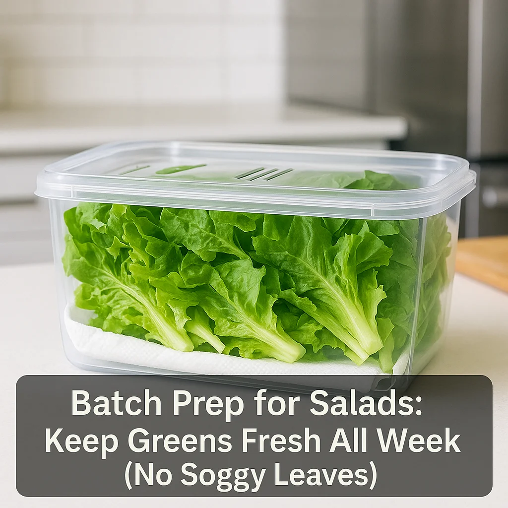 Batch Prep for Salads: Keep Greens Fresh All Week (No Soggy Leaves)