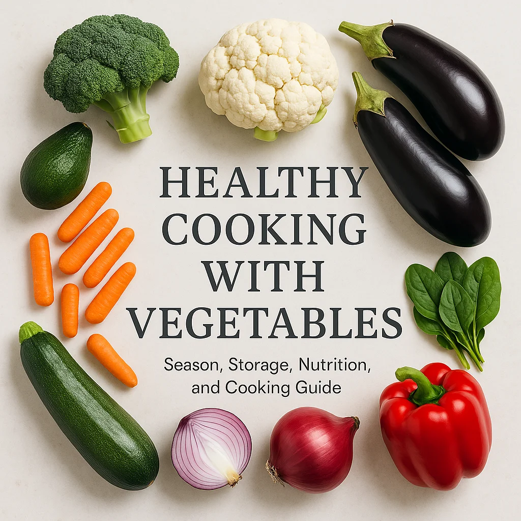 Healthy Cooking with Vegetables: Season, Storage, Nutrition, and Cooking Guide