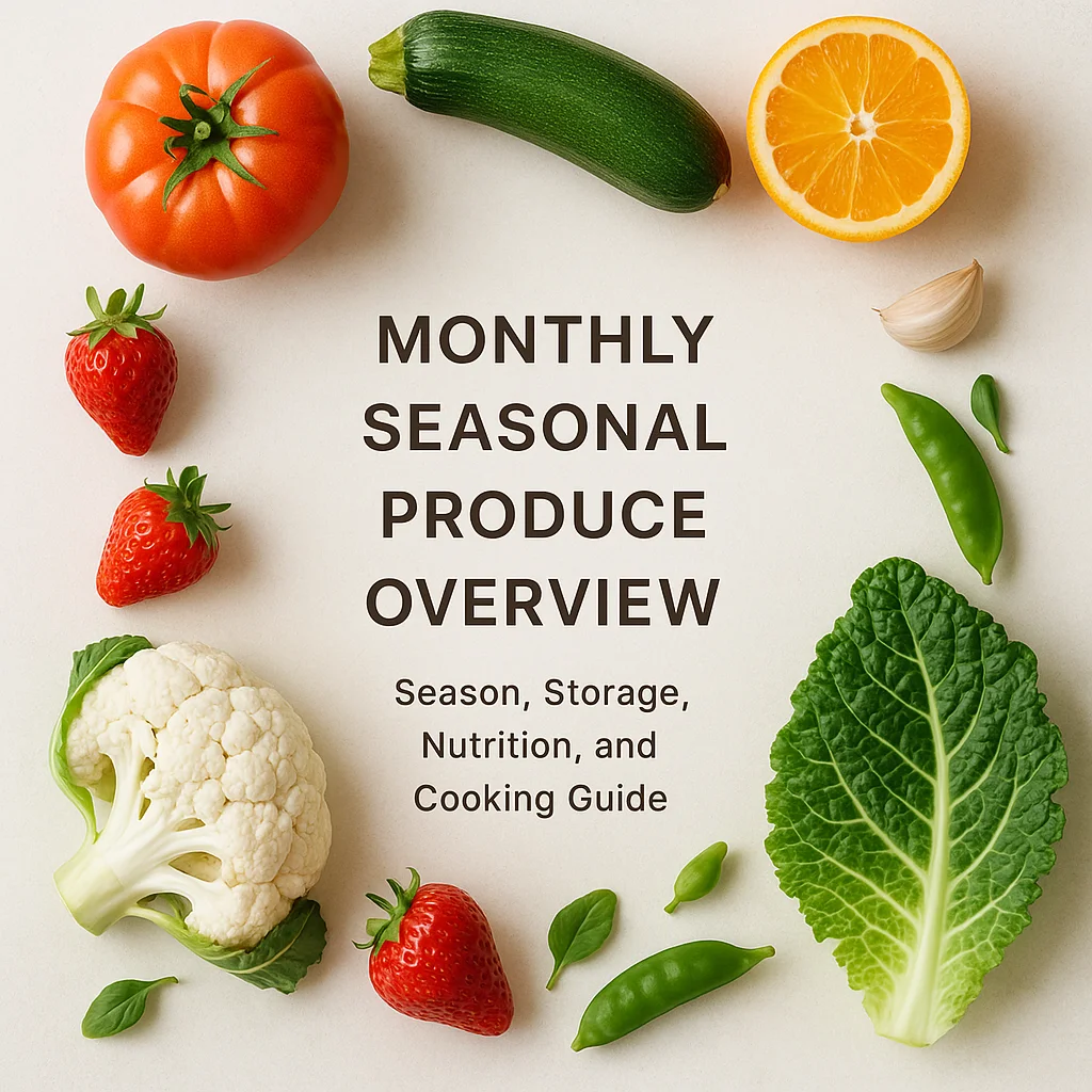 Monthly Seasonal Produce Overview: Season, Storage, Nutrition, and Cooking Guide