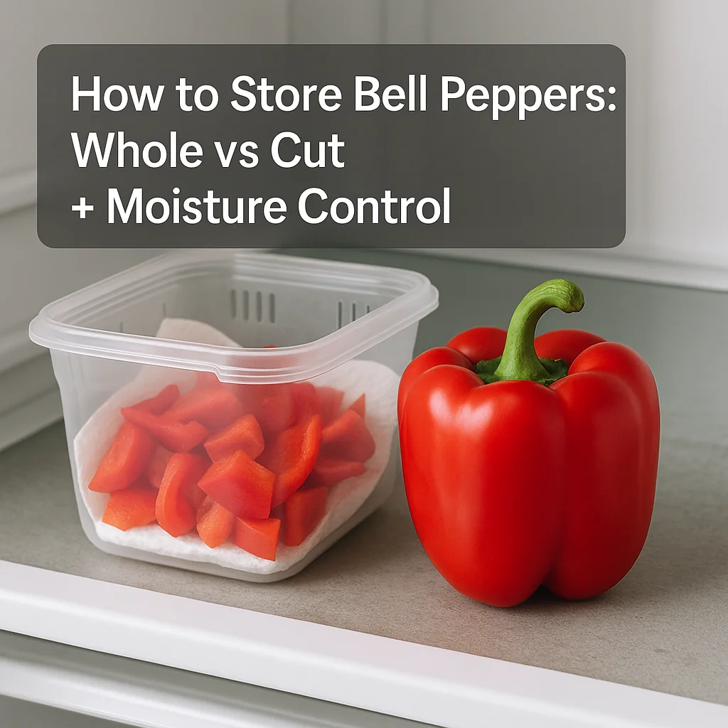 How to Store Bell Peppers: Whole vs Cut + Moisture Control