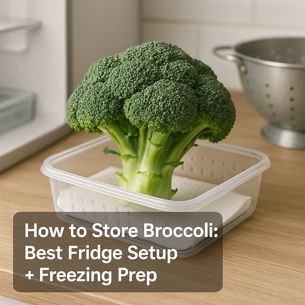 How to Store Broccoli: Best Fridge Setup + Freezing Prep