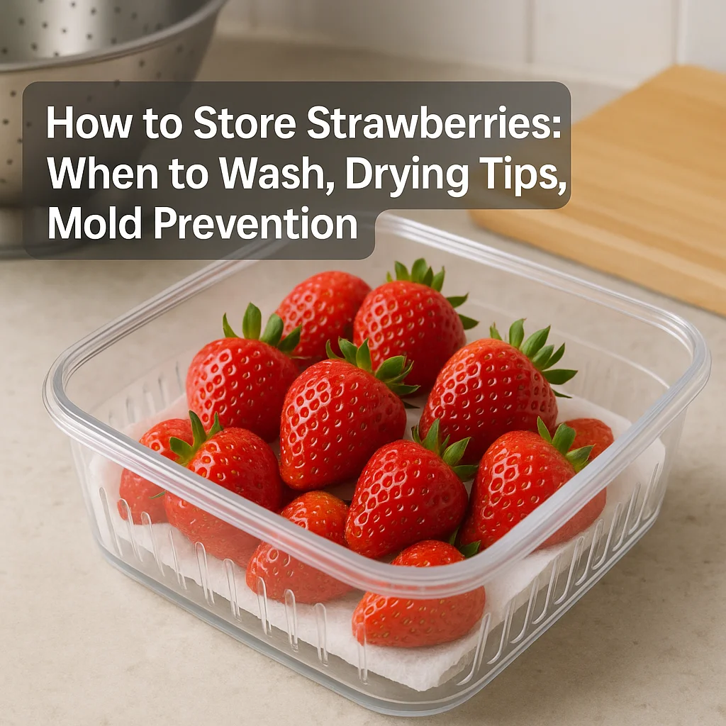 How to Store Strawberries: When to Wash, Drying Tips, Mold Prevention