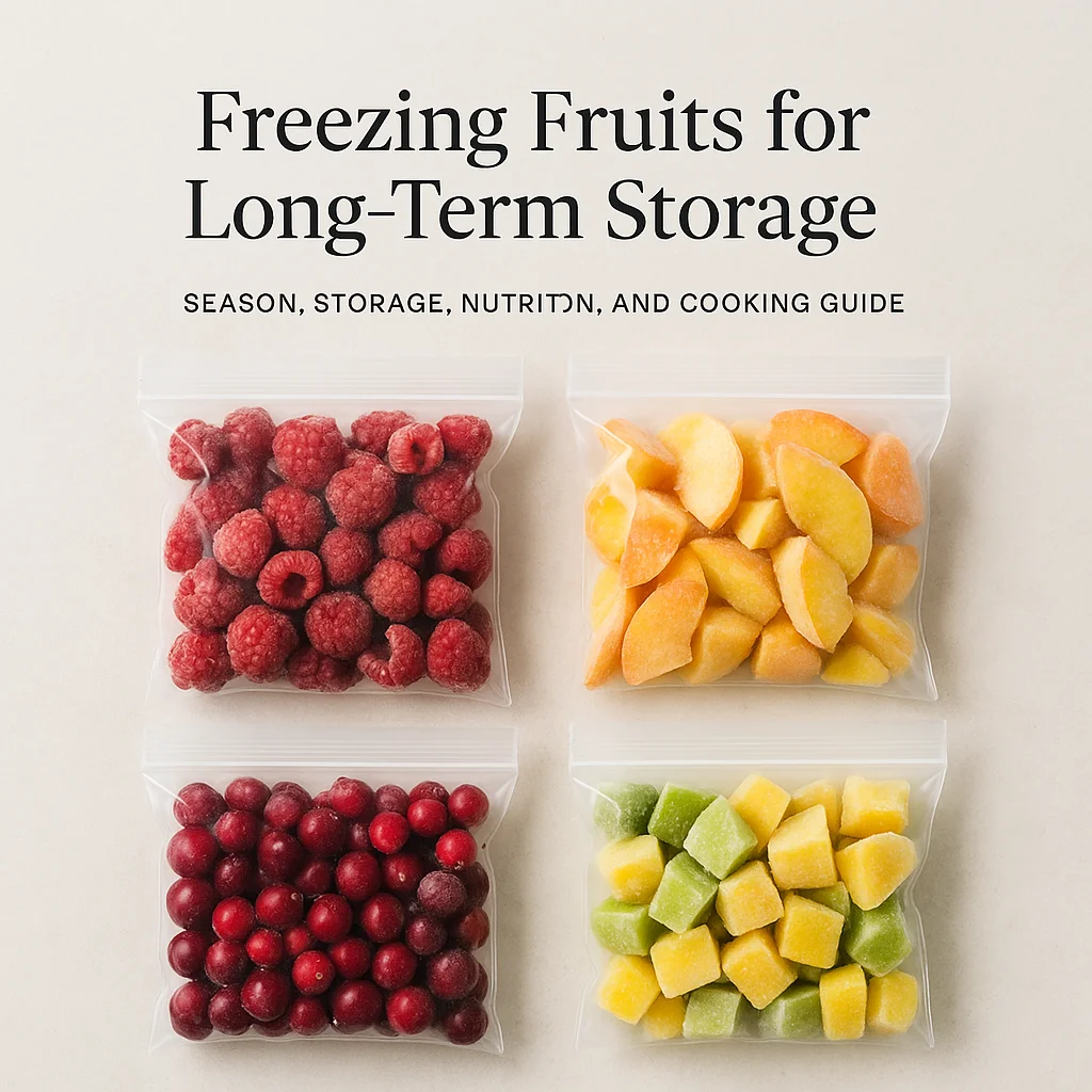 Freezing Fruits for Long-Term Storage: Season, Storage, Nutrition, and Cooking Guide