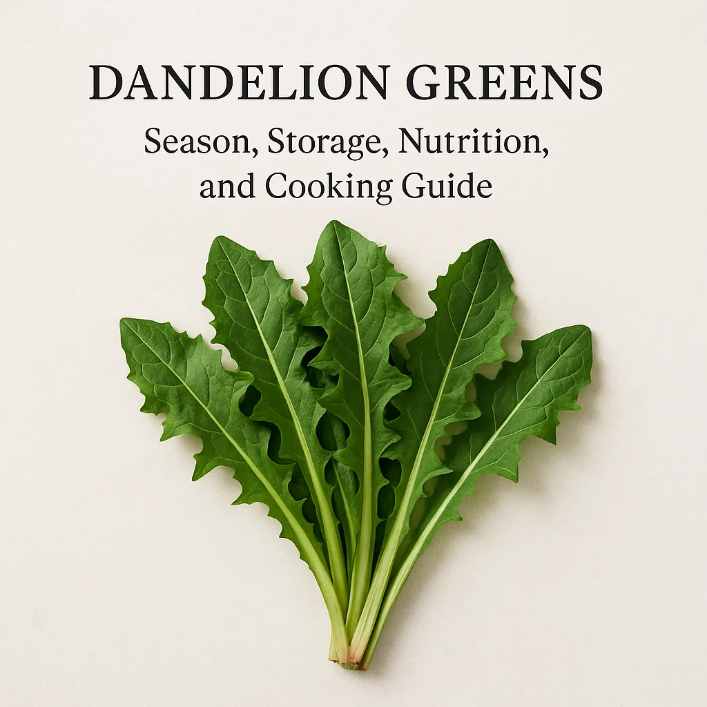 Dandelion Greens: Season, Storage, Nutrition, and Cooking Guide
