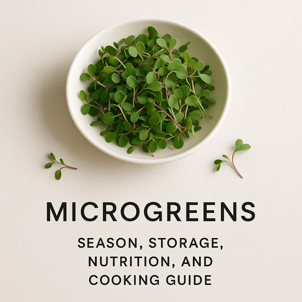 Microgreens: Season, Storage, Nutrition, and Cooking Guide