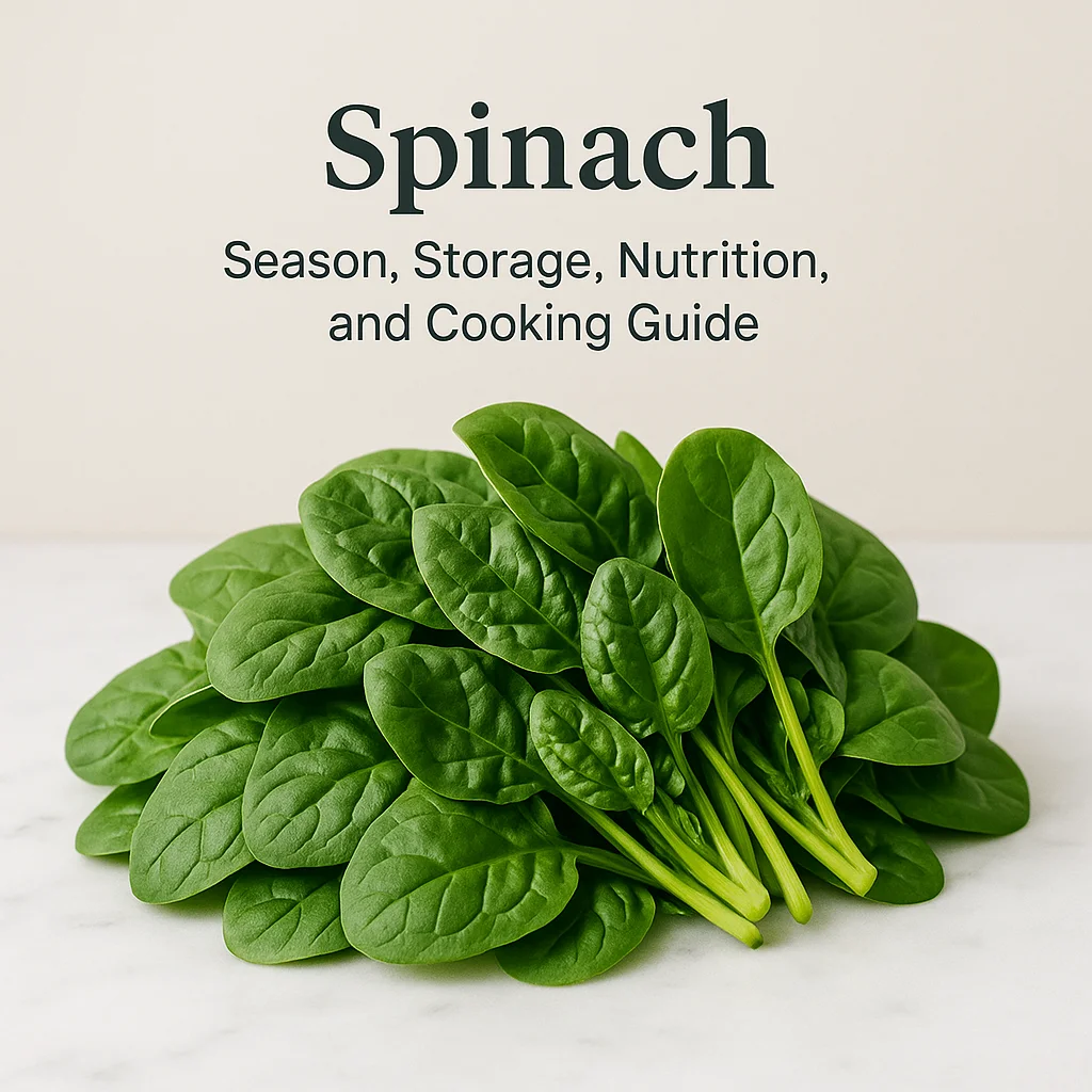 Spinach: Season, Storage, Nutrition, and Cooking Guide