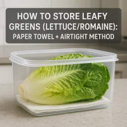 How To Store Leafy Greens Lettuce Romaine Paper Towel Airtight Method